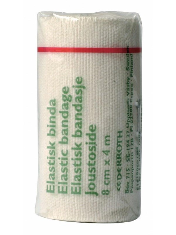 Cederroth Elastikbind med Clips (8cm x 4m)