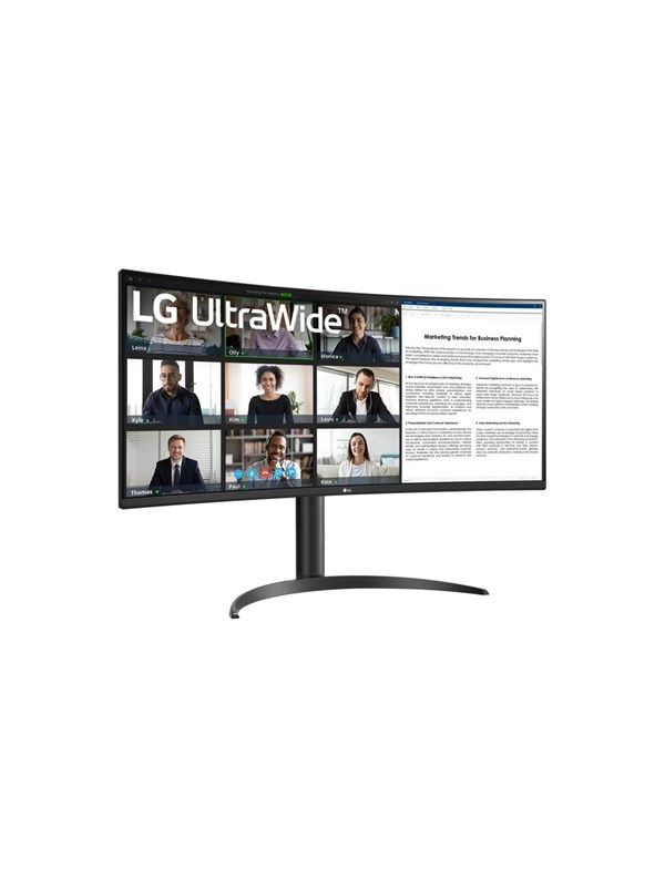 34" LG UltraWide 34WR55QK-B - 3440x1440 (UWQHD) - 100Hz - VA - 65W USB-C billede