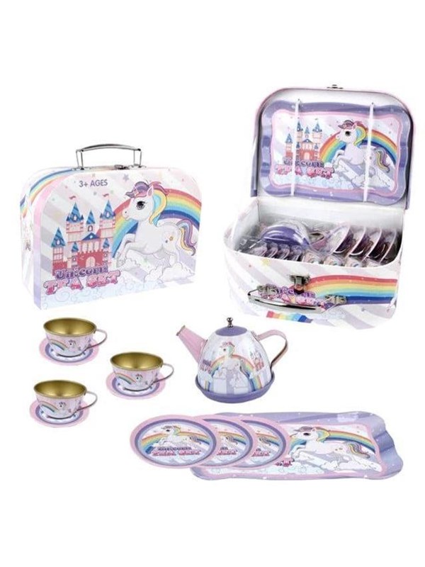 Magni Tea set in suitcase - unicorn