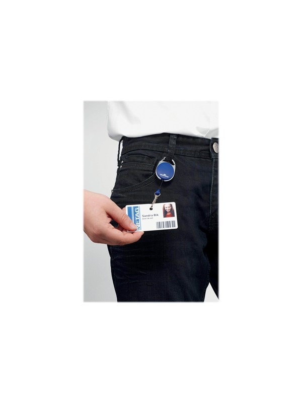 DURABLE Kortholder Jojo Durable Style m. clips blå, 1 stk. 4005546806471 Modsvarer: N/A
