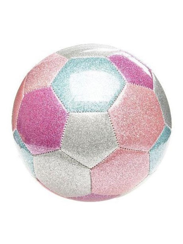 GA-Toys Fodbold i Kunstlæder - Størrelse 5 - Metallisk Pink/Sølv