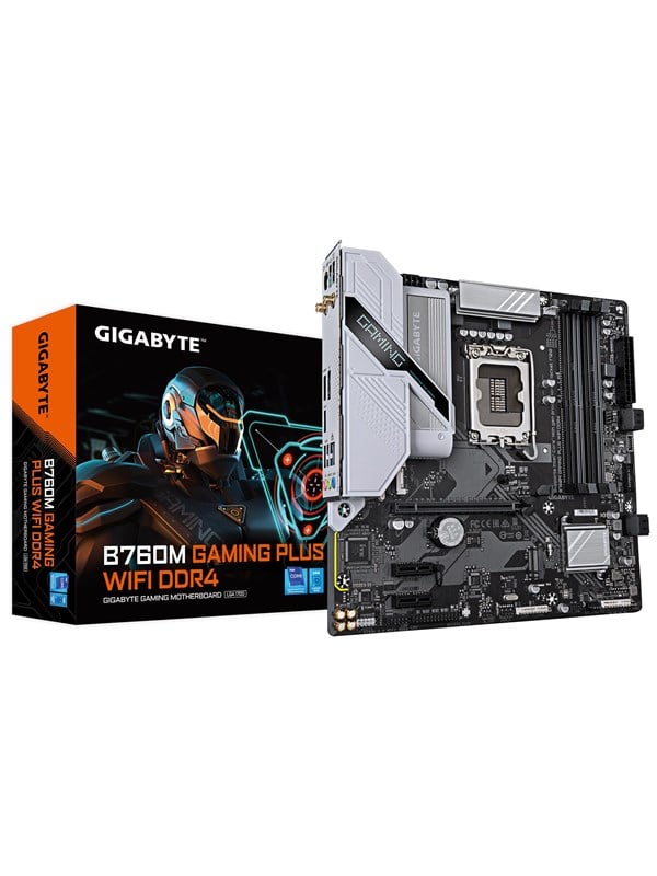 GIGABYTE B760M GAMING PLUS WIFI DDR4 Bundkort - Intel B760 - Intel LGA1700 - DDR4 RAM - Micro-ATX