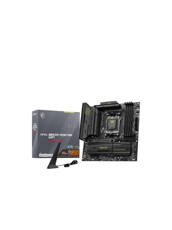 MSI MAG B850M MORTAR WIFI Bundkort - AMD B850 - AMD AM5 - DDR5 RAM - Micro-ATX