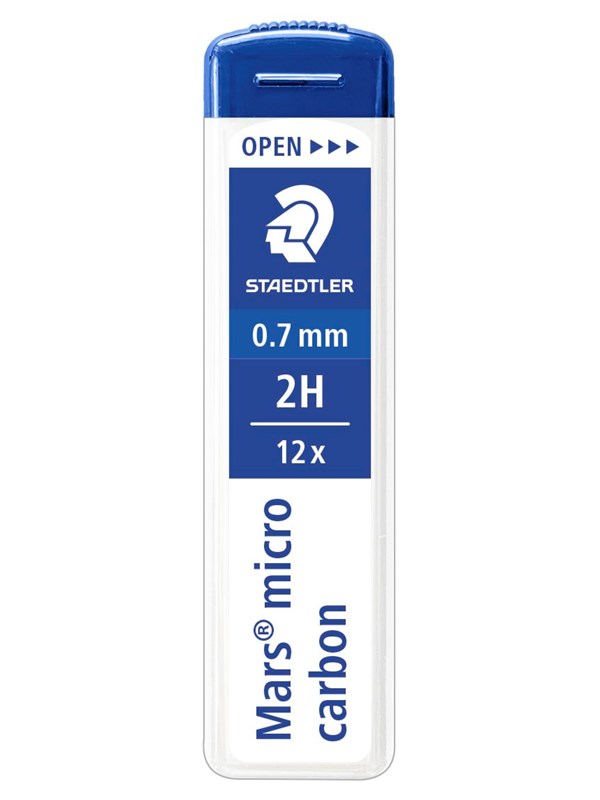 Staedtler MARS MICRO MINE 0,7mm 2H, 12 ETUIER Á 12 MINER