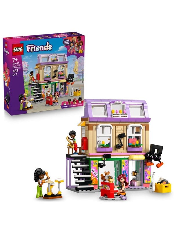 LEGO ® Friends - Musikbutik og lejlighed 42653 - 483 Dele