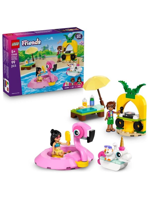 LEGO 42658 Friends Pool Party with Unicorn and Flamingo - GEEKD.dk