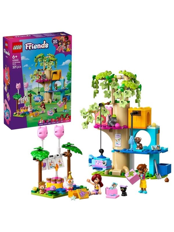 LEGO Friends 42666 Katte-fødselsdagsfest og trætophus billede
