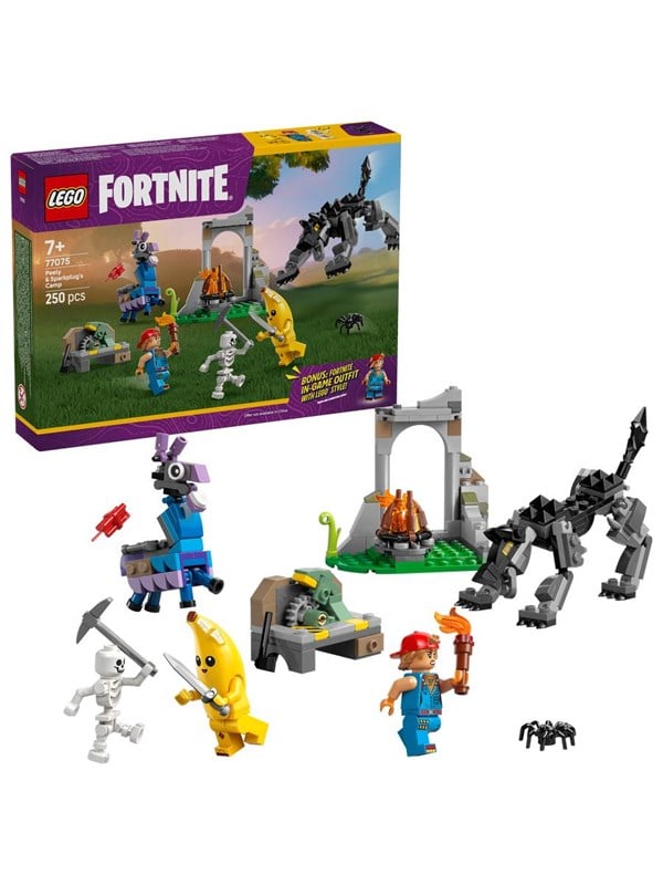 LEGO FORTNITE 77075 Peely og Sparkplugs lejr billede