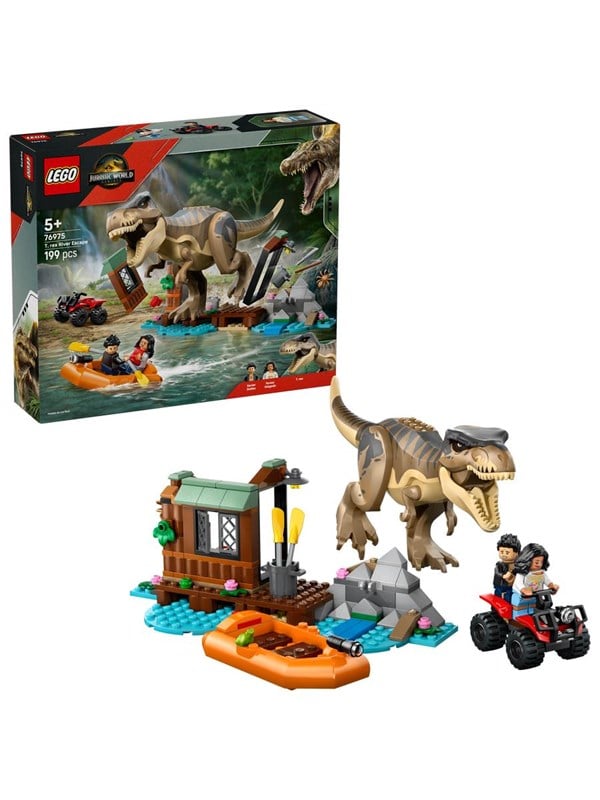LEGO Jurassic World 76975 Bådflugt fra T. rex billede