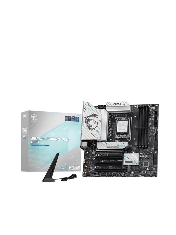 MSI B860M GAMING PLUS WIFI Bundkort - Intel B860 - Intel LGA1851 - DDR5 RAM - Micro-ATX