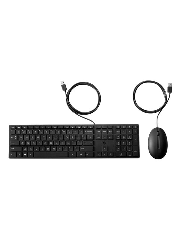 HP Wired Desktop 320MK Mouse and Keyboard (9SR36UT) - Tastatur & Mus sæt - Dansk - Sort