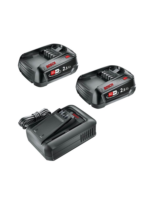 Bosch BATTERISÆT 18V 2X2,5AH M/LADER AL18V-44
