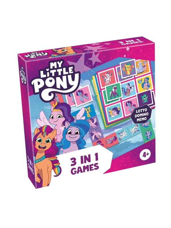 Tactic My Little Pony 3 in 1 Lotto Domino Memo billede