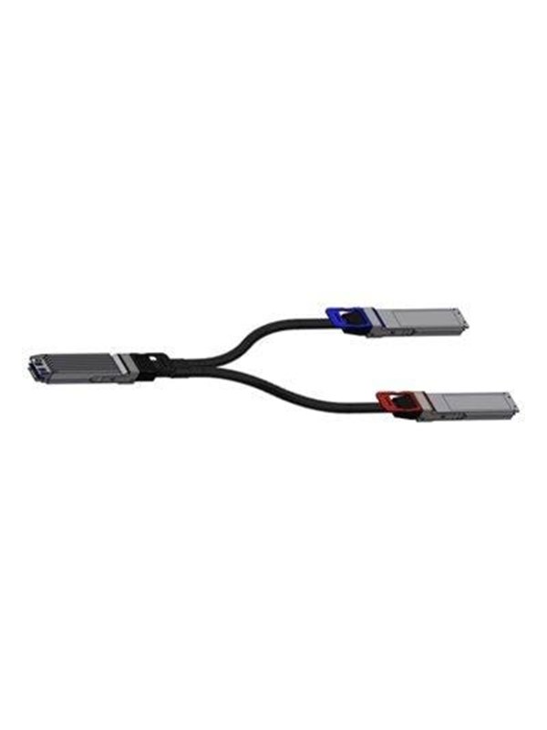 NVIDIA 800GBase direct attach splitter - 2 m - Sort - 2m