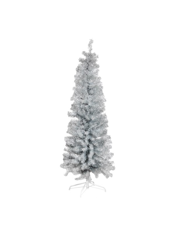 NORDIC WINTER Christmas tree artificial PVC - 180 x 68 cm - "BLING" Class C - Silver
