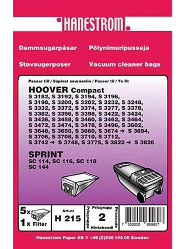 hanestroem Vacuum Cleaner Bags - 5 pcs