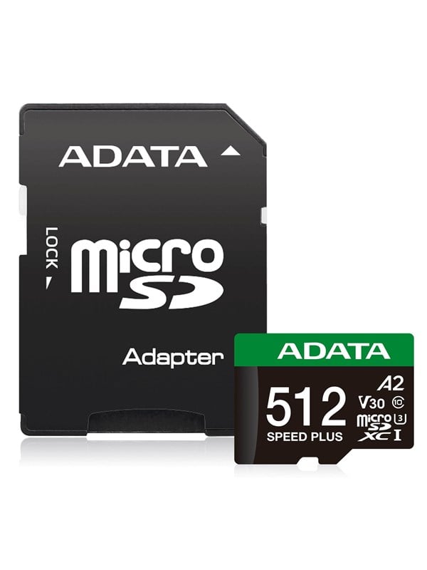A-Data Speed Plus MicroSD/SD - 180MB/s - 512GB billede