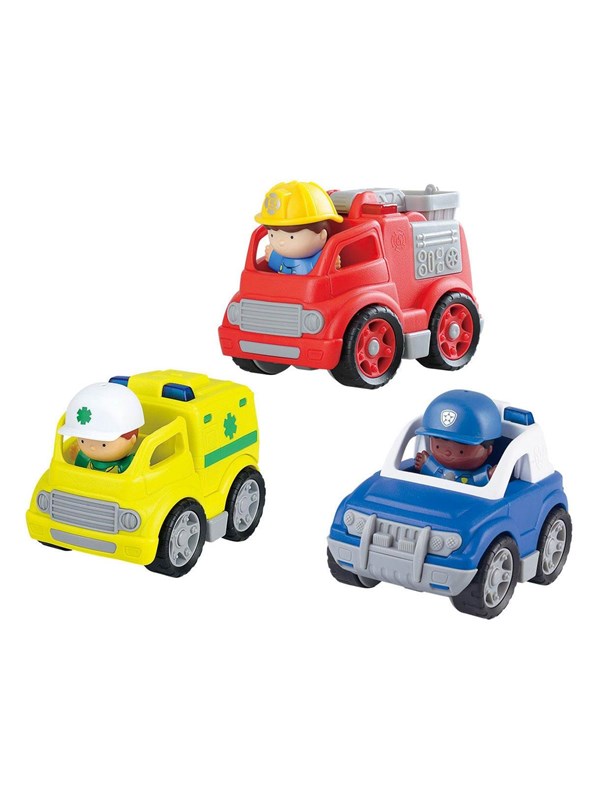 PLAY - Emergency Vehicles with Figures Playset 6pcs