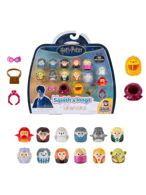 Squish-a-longs 2,5 cm Harry Potter 12-pak - flere varianter