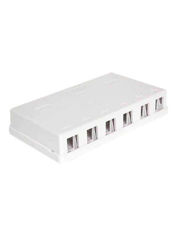 Keystone overflademonteret boks, 6 port - DeLock