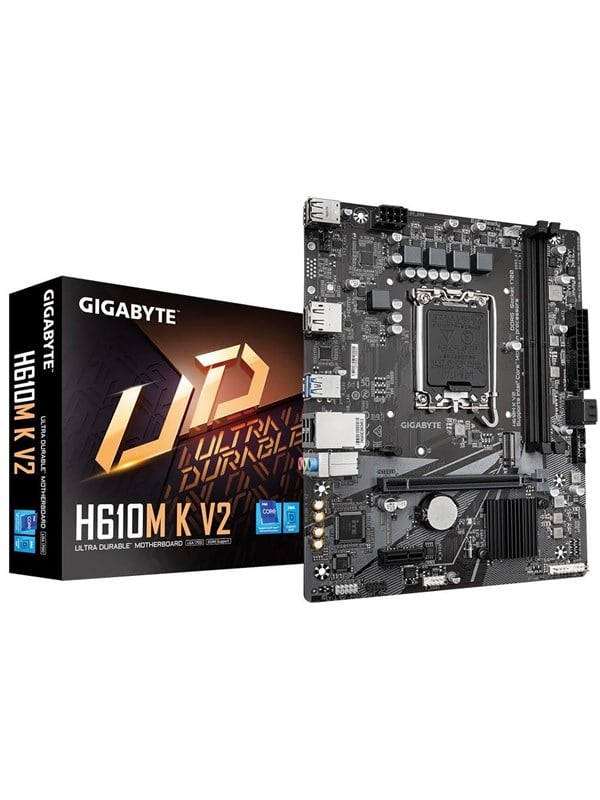 GIGABYTE H610M K V2 Bundkort - Intel H610 - Intel LGA1700 - DDR5 RAM - Micro-ATX