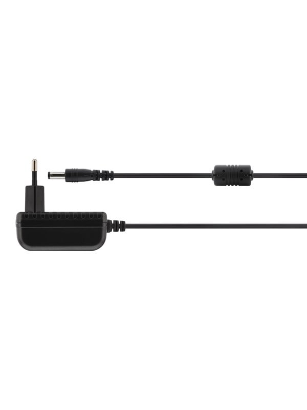 Deltaco Strømforsyning, 100-240v Ac 50/60hz Til 12v Dc, 1a, 1,5m 1.5m 12w Sort