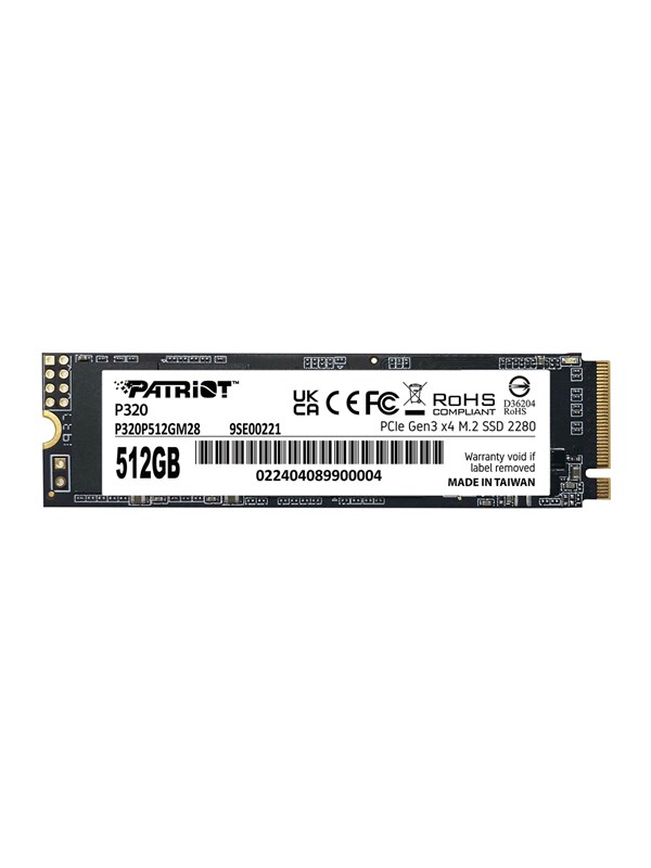 Patriot P320 - SSD - 512 GB - PCIe 3.0 x4 (NVMe)