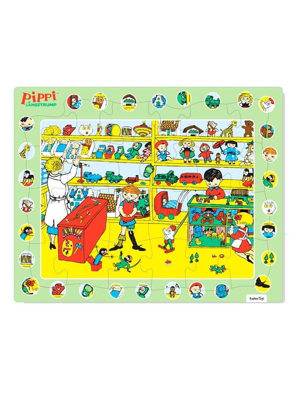 Pippi Langstrømpe - Rammepuslespil - 24 Brikker - Barbo Toys