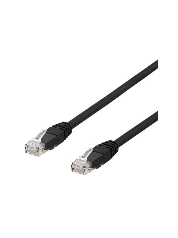 Deltaco Patch Cable - 30 cm - Sort - 0.3m