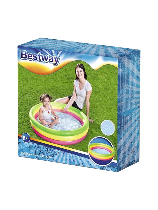 Bestway Children's Pool Round Colors 102cm billede