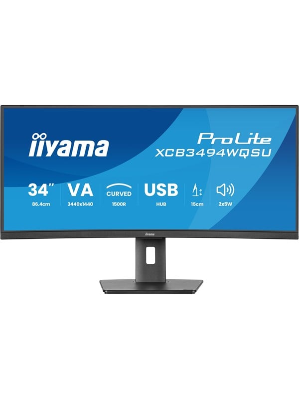 iiyama ProLite XCB3494WQSU-B1 34" VA 3440 x 1440 (UltraWide) HDMI DisplayPort USB-C 120Hz