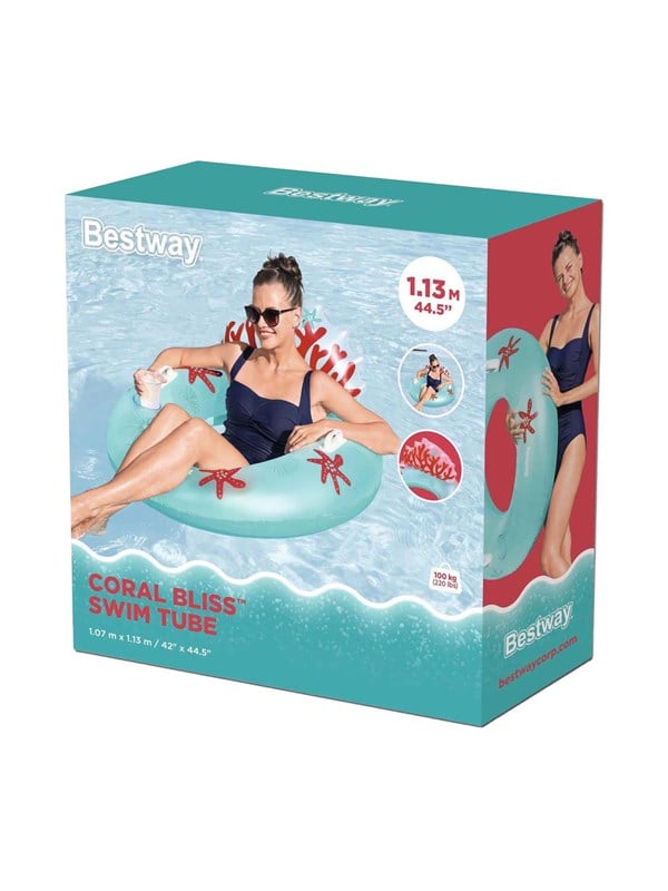 Bestway oppustelig badering - Koral, Ø 117 cm, multifarvet