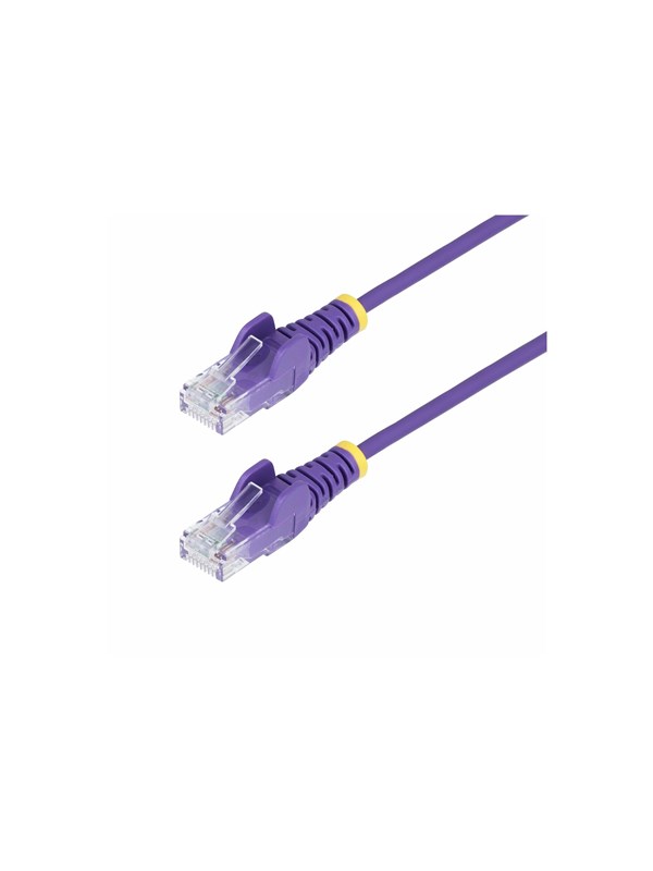 StarTech.com 2m Purple Slim CAT6 Ethernet Cable Snagless 28AWG LSZH - patch cable - 2 m - purple - Lilla - 2 meter