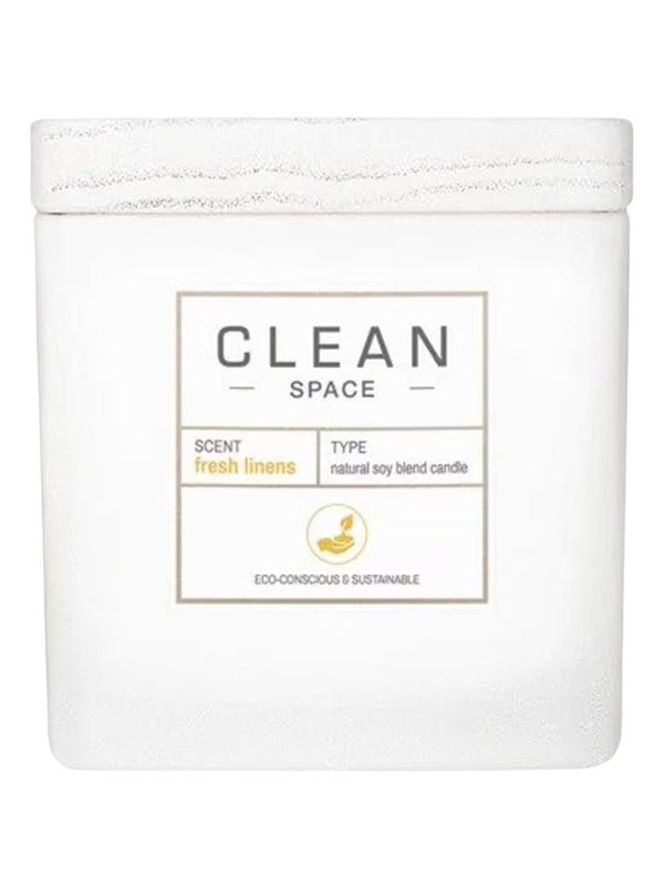 Clean, Space Fresh Linens duftlys med duft, 227 g