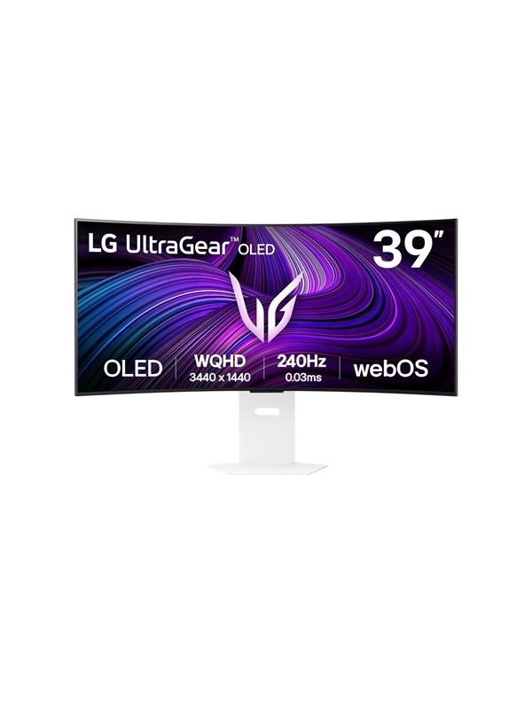 39" LG UltraGear 39GX90SA-W - 3440x1440 (UWQHD) - 240Hz - OLED - 65W USB-C billede