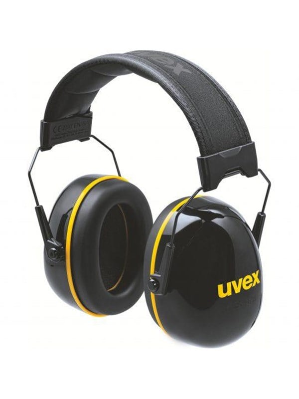Uvex K20, Headset, Konstruktion, Sort, Gul, 33 dB