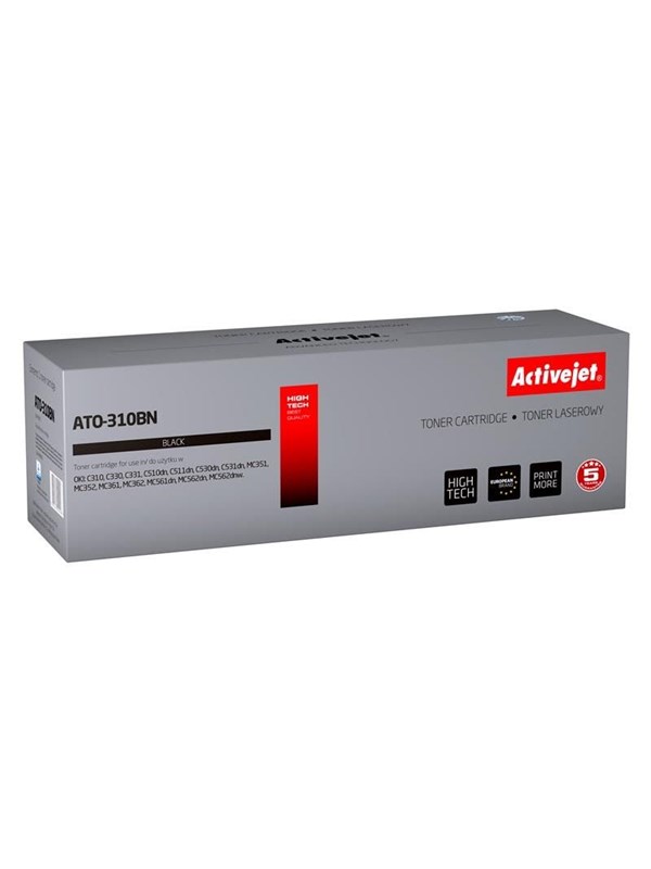 Toner til laserprinter Activejet ATO-310BN - sort, kompatibel med OKI 44469803, ca. 3.500 sider
