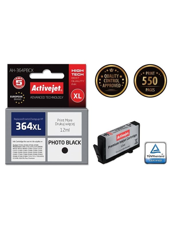 Blækpatron HP 364XL fotoblæk - Activejet Premium, 12 ml (kompatibel)