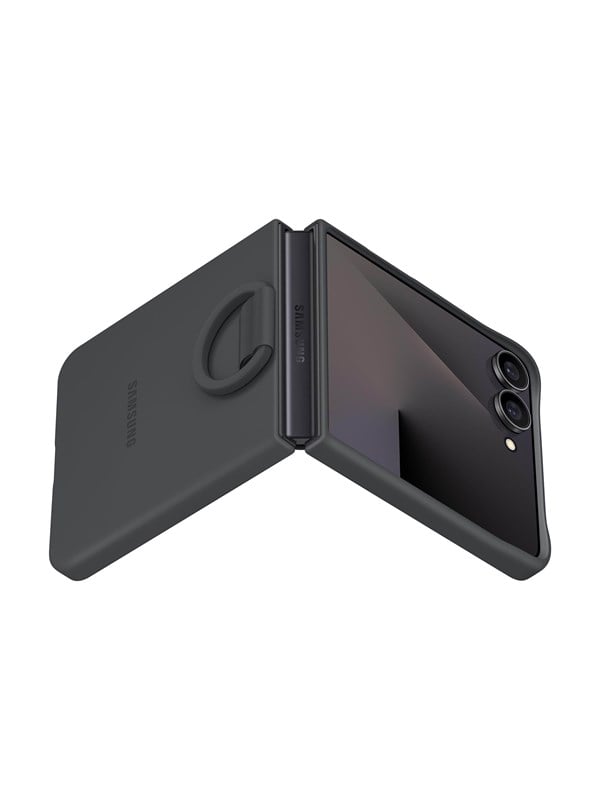 Samsung Galaxy Z Flip7 - Ring Case (Silicone) - Black