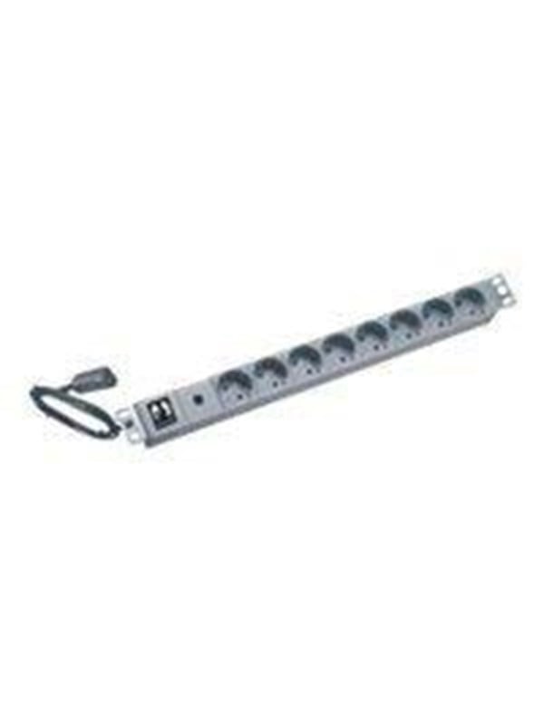 Online USV - Strømfordelingsenhed (rackversion) - input: IEC 60320 C20 - output-stikforbindelser: 9 (power CEE 7/7) - 1U - 19 - lysegrå, RAL 7035