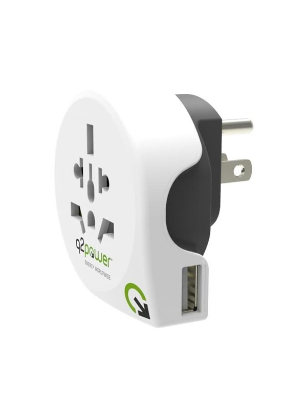 Q2Power USA to Europe - power connector adaptor - NEMA 5-15 to CEE 7/4 - EU->USA