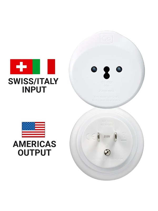Go Travel SWISS/ITA - USA Adapter