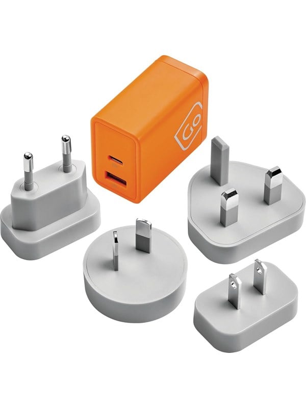 Go Travel Worldwide USB-A & USB-C GaN Oplader 65W