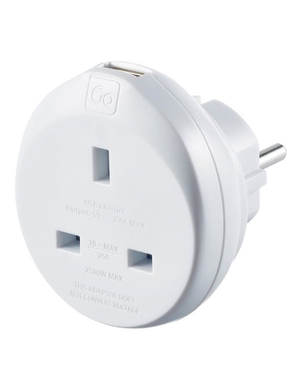 Go Travel USB-A Adapter til UK