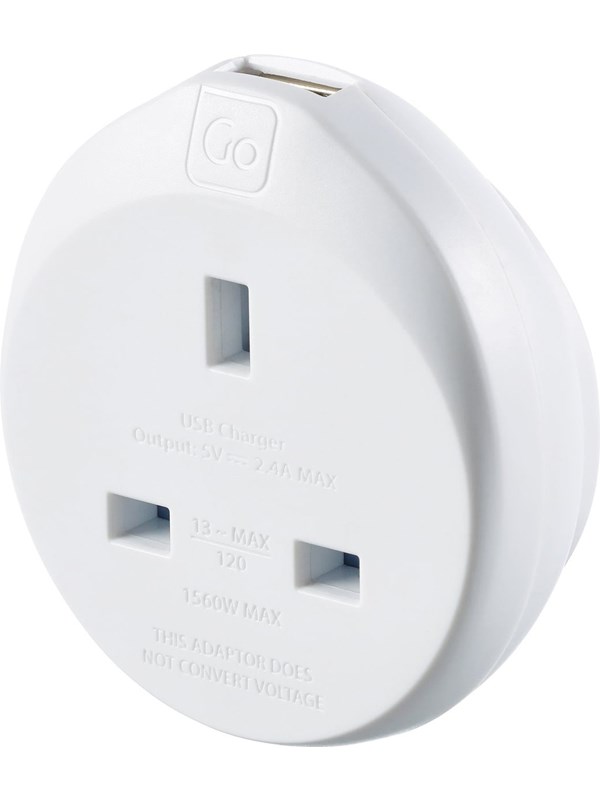 Go Travel UK-USA USB-A Adapter