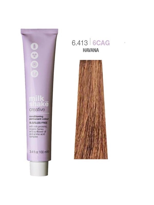 Milk Shake Creative Conditioning Permanent Colour 6.413-6CAG Copper Ash Gold Dark Blond 100 ml