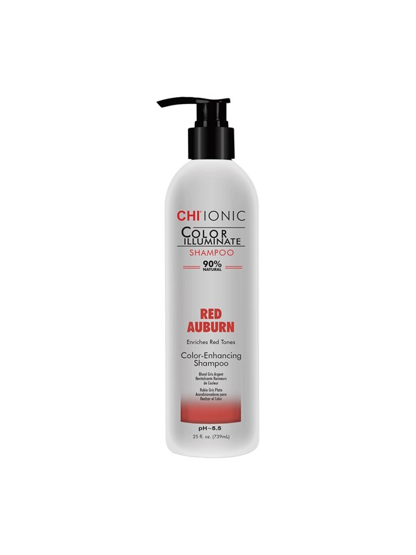 Chi Chi Ionic Color Illuminate hårfarve-shampoo uden parabener til naturligt/farvet hår Rød Auburn 739 ml