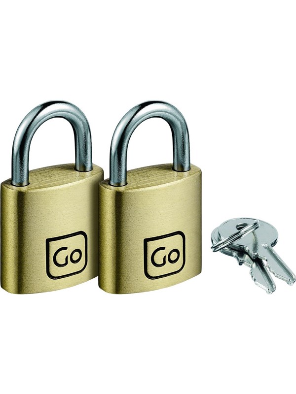 Go Travel Messing hængelåse (Twin Pack)