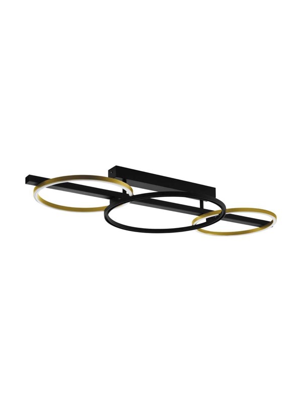 Lanacera LED-loftlampe, sort/guld, 96 cm – Stars of Light - Stue - Moderne - Metal - Med flere lyskilder
