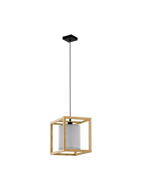 EGLO Stars of Light GRANADOS pendel E27 300x300 sort/træ/hvid FSC